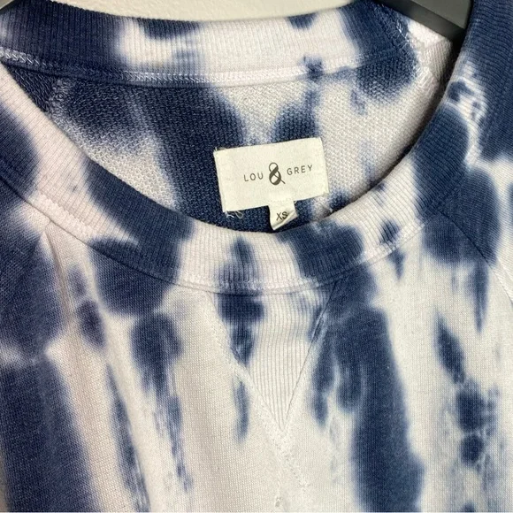 Lou&Grey Blue and White Tie-dye Crew Neck. - Picture 5 of 6